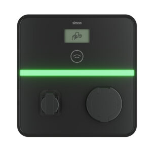 Simon XENON Punto de Recarga de Pared con Toma T2 + Toma Schuko 22 kW Trifásico